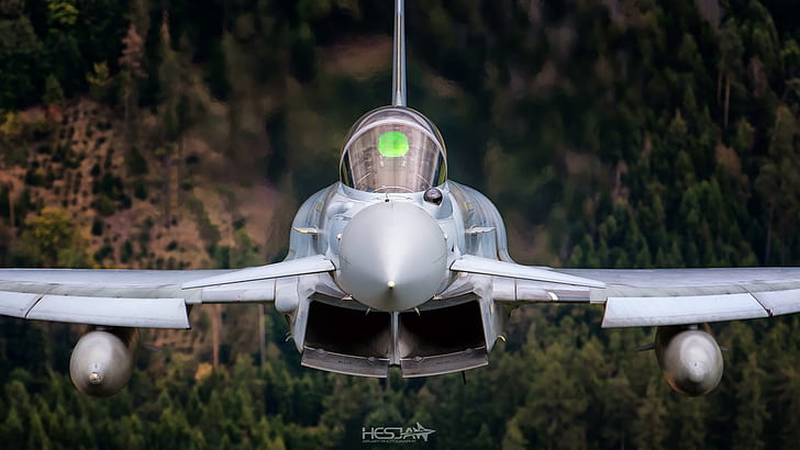 مقاتلة ، طيار ، سلاح الجو الملكي البريطاني ، يوروفايتر تايفون ، قمرة القيادة ، PGO ، ILS ، PTB ، RL ، HESJA Air-Art Photography، خلفية HD