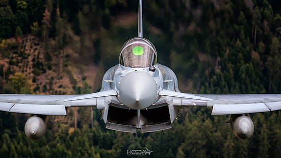 Fighter, Pilot, RAF, Eurofighter Typhoon, Cockpit, PGO, ILS, PTB, RL, HESJA Air-Art Photography, HD wallpaper HD wallpaper