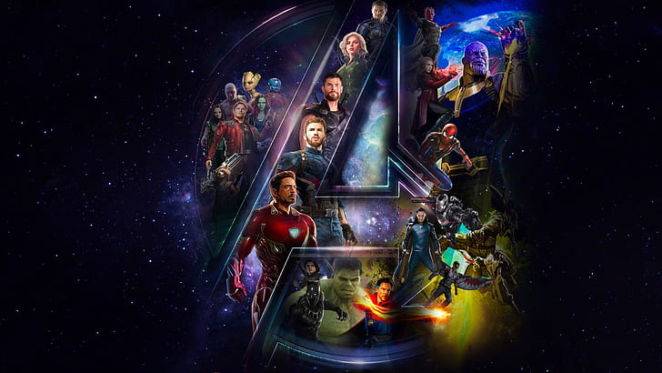Avengers Infinty War Star Cast And Logo, HD wallpaper