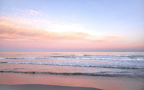 Sunrise Sea Shore Waves Landscape Resolusi Tinggi Gambar, pantai, tinggi, gambar, lanskap, resolusi, pantai, matahari terbit, ombak, Wallpaper HD HD wallpaper