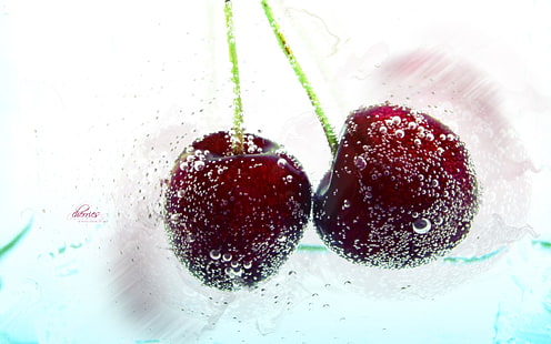 Wasser, Obst, Kirschen (Lebensmittel), HD-Hintergrundbild HD wallpaper