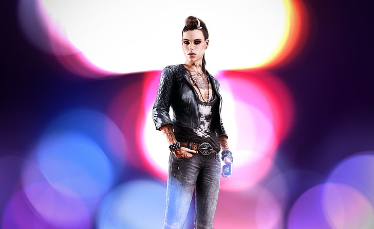 Clara Lille Enhanced Wallpaper, woman wearing black jacket illustration, Games, Other Games, Watch Dogs, HD wallpaper