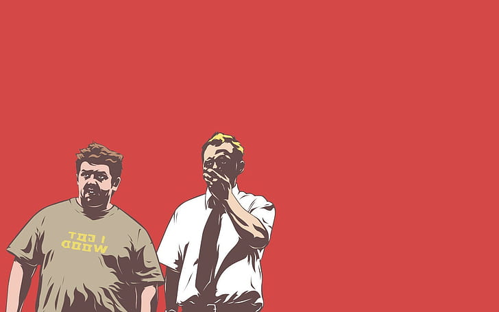 simon pegg shaun of the dead nick frost movies simple background, HD wallpaper