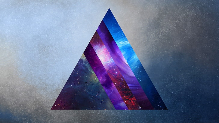 Dark Side of the Moon wallpaper, space, prism, triangle, HD wallpaper
