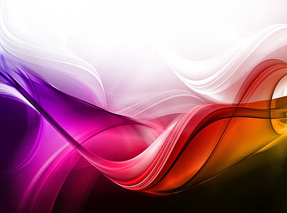абстрактные обои, волны, фон, разноцветные, линии, HD обои HD wallpaper