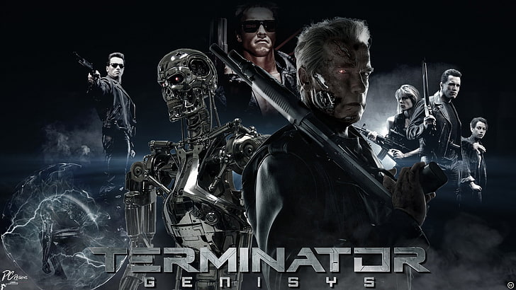 Terminator, Terminator Genisys, Arnold Schwarzenegger, Digital Art, Fan Art, HD wallpaper