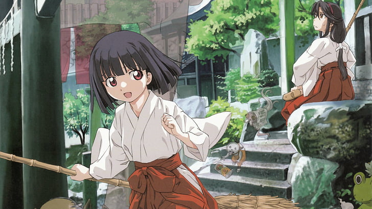 Anime, Shrine Maiden, HD tapet | Wallpaperbetter