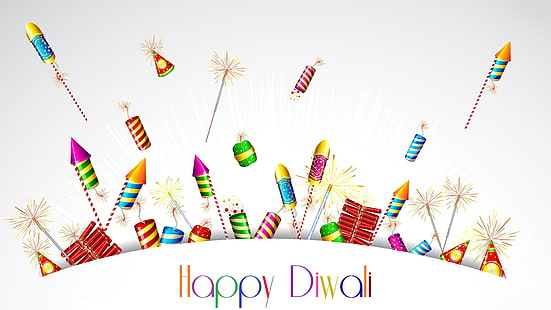 Happy Diwali Crackers Fireworks 4K, Fireworks, Happy, Diwali, Crackers, HD tapet HD wallpaper