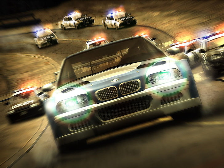 green BMW car, Need for Speed: Most Wanted, BMW, car, video games, Need for Speed, HD wallpaper