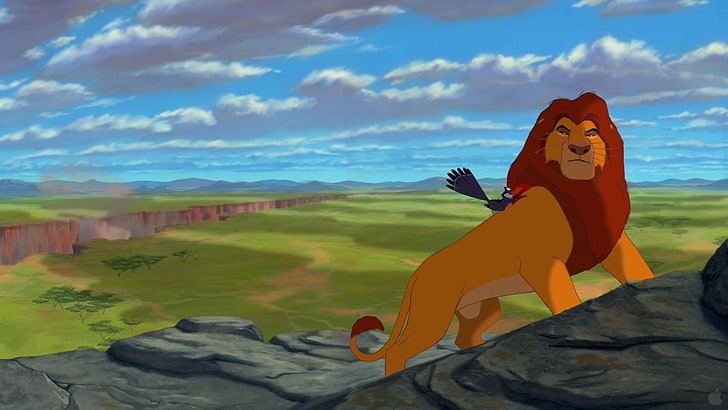 라이온 킹 Mufasa 디지털 배경 화면, 영화, 라이온 킹, 디즈니, Mufasa, Zazu, 애니메이션 영화, HD 배경 화면