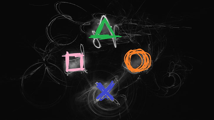 icone del controller di gioco, PlayStation, Sony, videogiochi, Sfondo HD