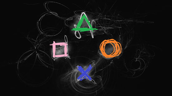 íconos del controlador de juegos, PlayStation, Sony, videojuegos, Fondo de pantalla HD HD wallpaper