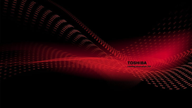 Toshiba red wave, HD wallpaper