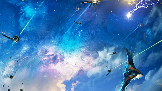 حراس المجرة النجم اللورد جامورا صاروخ الراكون غروت دراكس المدمرة، خلفية HD HD wallpaper