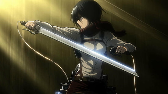 Anime, Angriff auf Titan, Mikasa Ackerman, HD-Hintergrundbild HD wallpaper