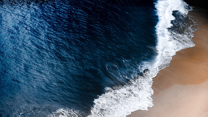 water, wave, ocean, sky, sea, wind wave, HD wallpaper