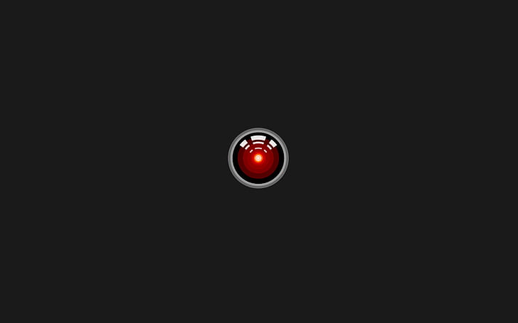 2001: A Space Odyssey, HAL 9000, minimalis, film, Stanley Kubrick, Wallpaper HD