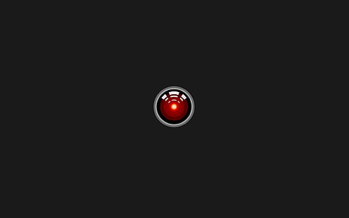 2001: A Space Odyssey, HAL 9000, minimalis, film, Stanley Kubrick, Wallpaper HD HD wallpaper