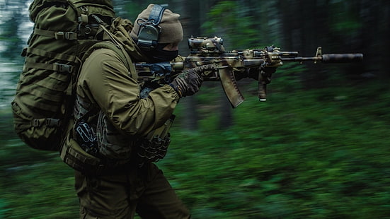 skog, militär, ryssland, ryska, soldat, specialstyrkor, Spetsnaz, HD tapet HD wallpaper