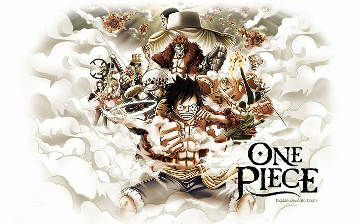 วอลล์เปเปอร์ดิจิทัล One Piece, อะนิเมะ, One Piece, Brook (One Piece), Franky (One Piece), Monkey D. Luffy, Nami (One Piece), Nico Robin, Sanji (One Piece), Tony Tony Chopper, Trafalgar Law, Usopp (วันพีช), โซโลโรโรโนอา, วอลล์เปเปอร์ HD