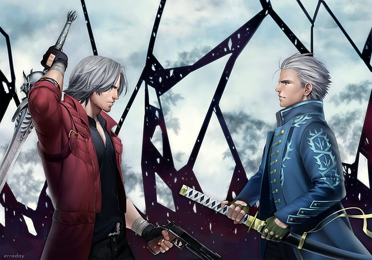 Devil May Cry, Devil May Cry 5, Dante (Devil May Cry), Vergil (Devil May Cry), HD tapet