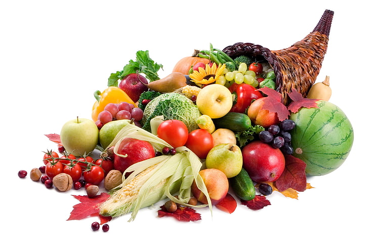 assortimento di frutta, verdura, frutta, molti, diversi, Sfondo HD