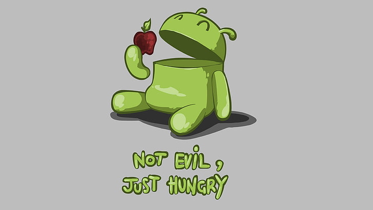 android, Apples, funny, humor, quotes, technology, HD wallpaper