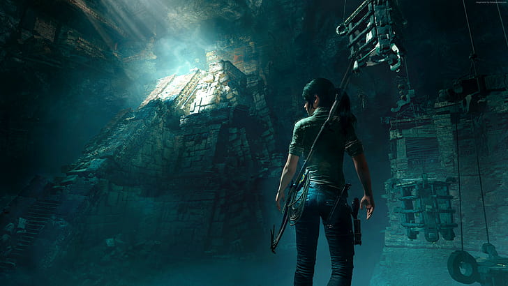 екранна снимка, 4K, Shadow of the Tomb Raider, Лара Крофт, HD тапет
