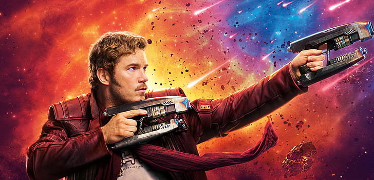 Star-Lord, 4K, Guardians of the Galaxy Vol 2, Peter Quill, Chris Pratt, 8K, HD тапет
