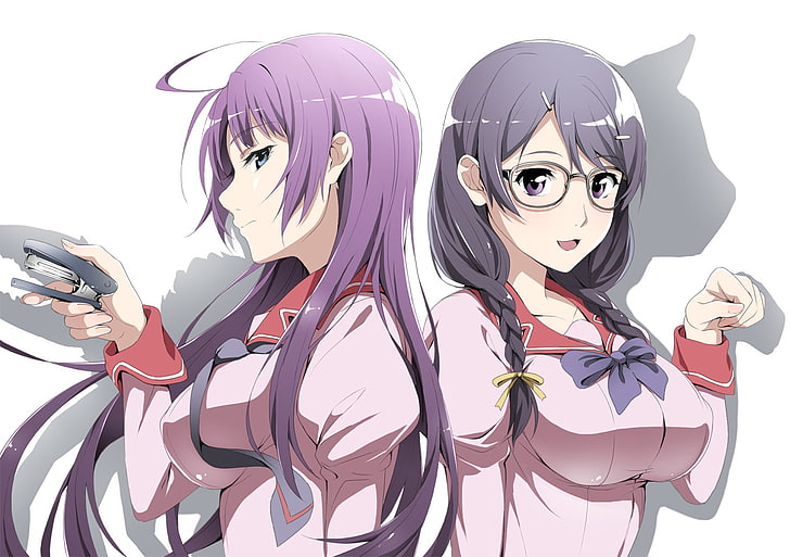 Anime, Monogatari (Serie), Hitagi Senjōgahara, Tsubasa Hanekawa, HD-Hintergrundbild
