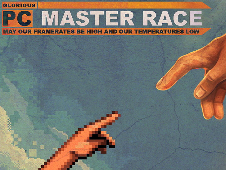 Logo Master Race, giochi per PC, aha gaming, Sfondo HD