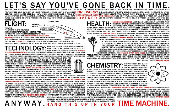 let's say you've gone back in time poster, quote, HD wallpaper