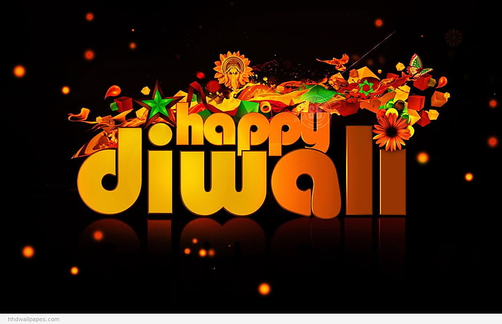 Happy Diwali 2012, Happy Diwali Text, 축제 / 휴일, Diwali, 2012, 축제, 휴일 장식, HD 배경 화면