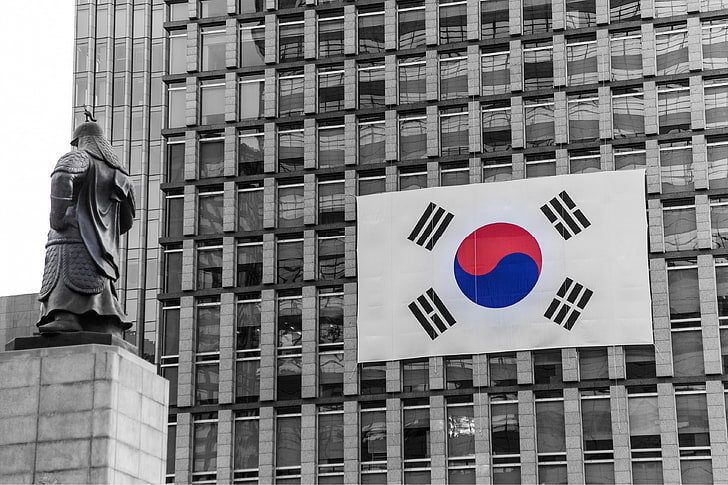 South Korea, flag, Asian, Korean, Taegeukgi, HD wallpaper