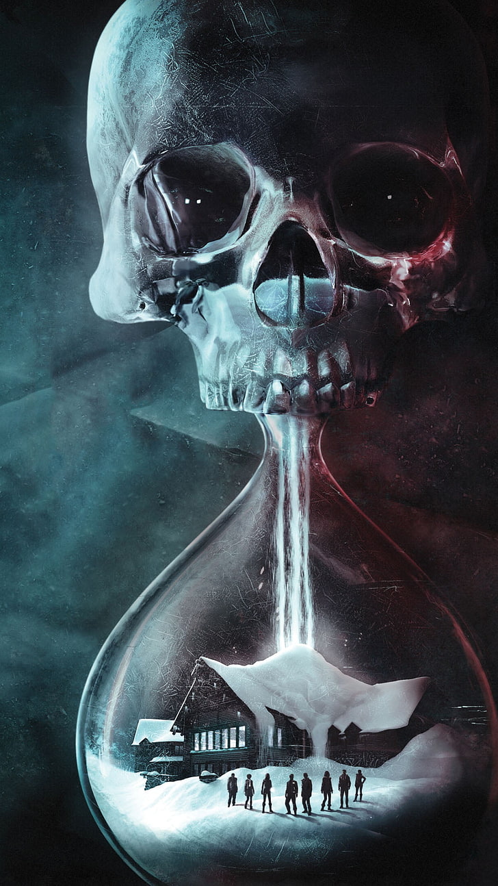 Until Dawn Cover Art, skull hourglass wallpaper, Games, Until Dawn, HD wallpaper