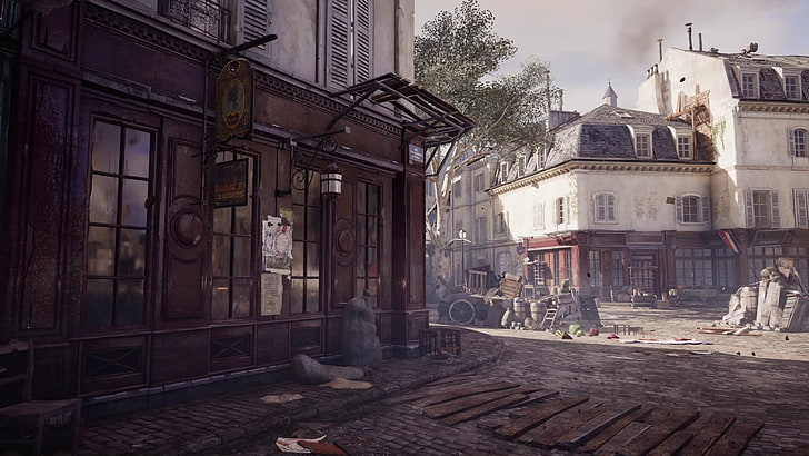 dirt, streets, business, assassin's creed unity, HD wallpaper