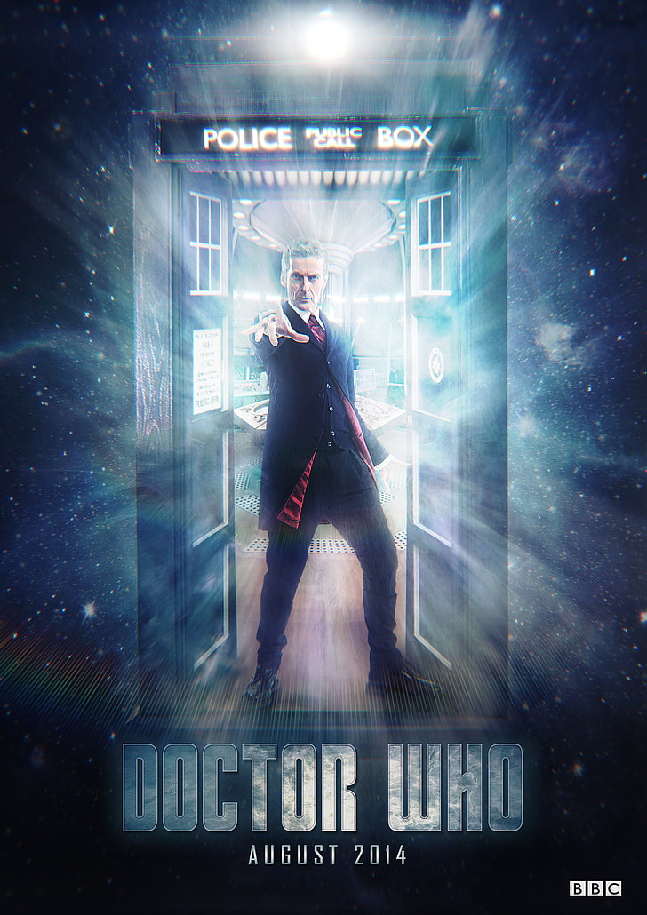 Цифровой плакат Доктора Кто, Доктор Кто, Доктор, Питер Капальди, Двенадцатый Доктор, ТАРДИС, HD обои, телефон обои