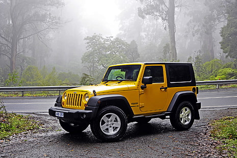 gelber Jeep Rubicon, Wrangler, Jeep, HD-Hintergrundbild HD wallpaper