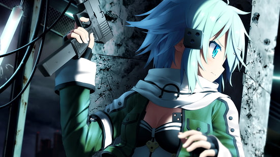 weibliche Anime-Figur digitale Tapete, Asada Shino, Schwert Art Online, HD-Hintergrundbild HD wallpaper
