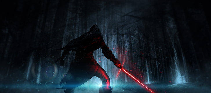 copertina del gioco, foresta, Star Wars, arte, spada laser, sith, The Force Awakens, Star Wars: The Force Awakens, Sfondo HD