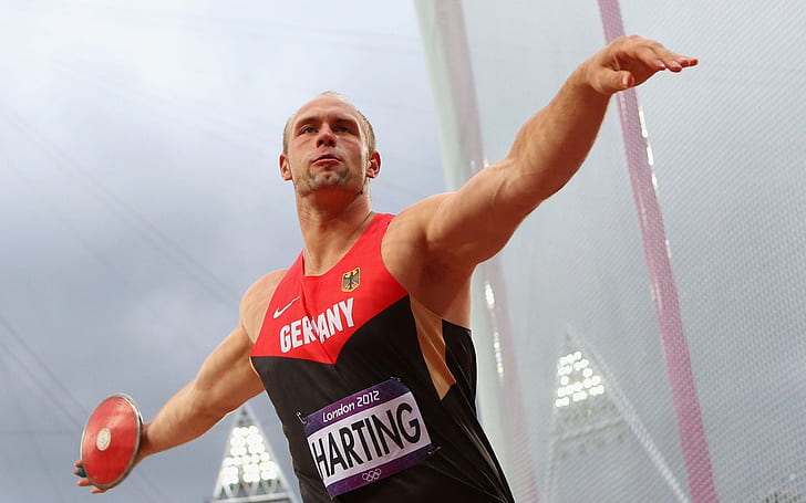 Robert Harting In The Finals, london, athlete, 2012, athletics, HD wallpaper