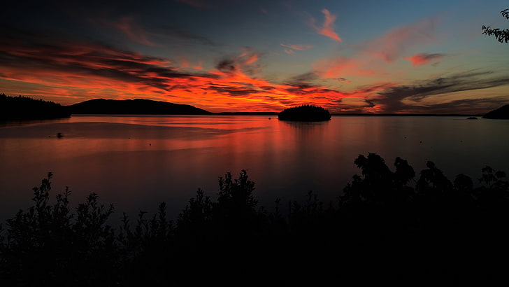 Gewässer, Landschaft, Wolken, Natur, Sonnenuntergang, Himmel, HD-Hintergrundbild