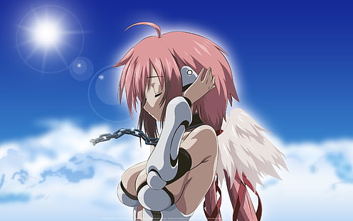 женский персонаж аниме с крыльями обои, аниме, сора но отошимоно, икарос, HD обои HD wallpaper