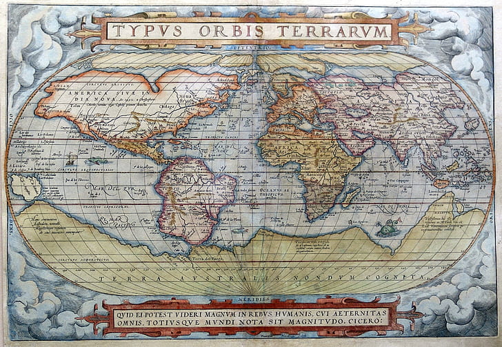 Земля, Карта, Старая, Бумага, HD обои