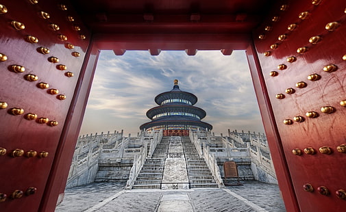 Templo do Céu, Pequim, China, Reino Proibido, Ásia, China, Viagens, Céu, Celestial, Templo, Pequim, HD papel de parede HD wallpaper