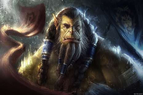Warcraft, World Of Warcraft, Ork, Thrall (World Of Warcraft), Krieger, HD-Hintergrundbild HD wallpaper