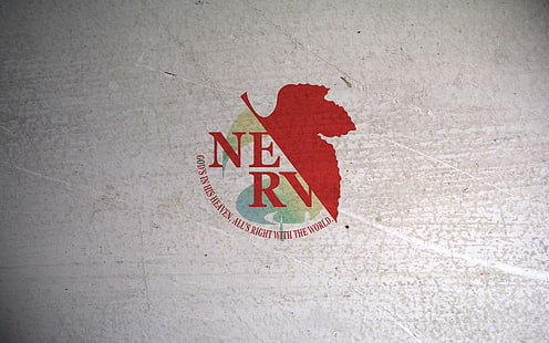 NERV-logotyp, nerv lönnlövslogotyp, digital konst, 1920x1200, logotyp, nerv, HD tapet HD wallpaper