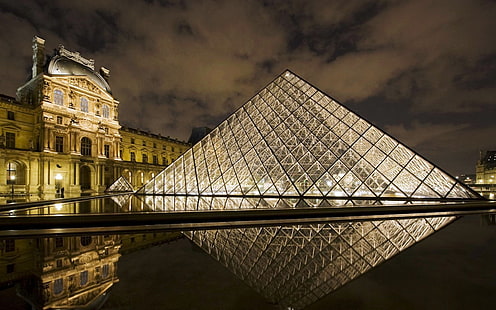 Luwr Paryż, Paryż, Luwr, Muzeum, Tapety HD HD wallpaper