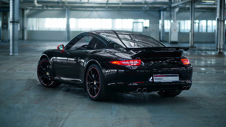 Porsche 911, coche, superdeportivo, negro, Fondo de pantalla HD