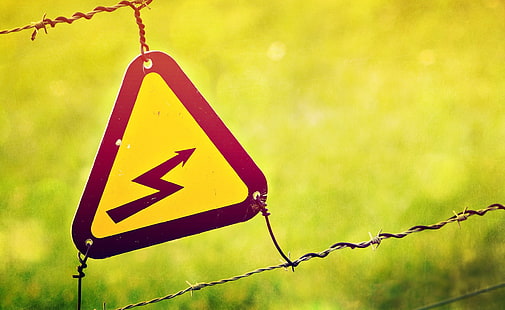 Segnale di pericolo di elettricità, artistico, urbano, segno, avvertimento, elettricità, Sfondo HD HD wallpaper